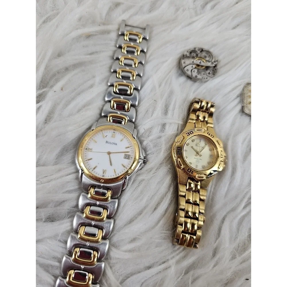 4 Super rare Vintage Bulova Watches - For Parts And Repairs - 15 JEWELS
